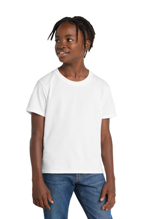 Port & Co PC61Y Youth Essential Tee, White