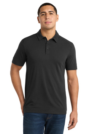 Sport-Tek ST405 PosiCharge Tri-Blend Wicking Polo, Black Triad Solid