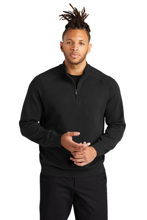 Mercer+Mettle MM3020 1/4-Zip Sweater, Deep Black
