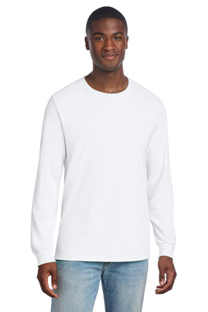 Jerzees 560LS Premium Blend Ring Spun Long Sleeve T-Shirt, White