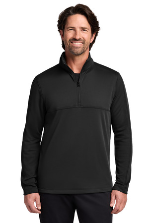 Port Authority F804 Smooth Fleece 1/4-Zip, Deep Black