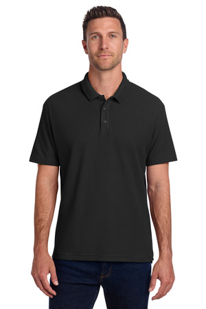 Port Authority K867 C-FREE Cotton Blend Pique Polo, Black