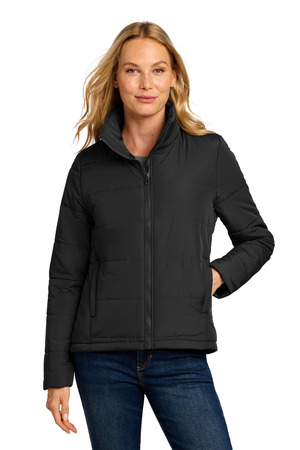 Port Authority L852 Women's Puffer Jacket, Deep Black