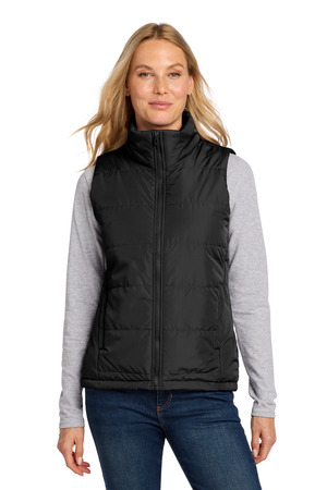 Port Authority L853 Women's Puffer Vest, Deep Black