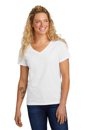 Volunteer Knitwear LVL45V Women's Daily V-Neck Tee, White