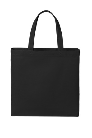 Port Authority BG424 Cotton Canvas Tote, Deep Black