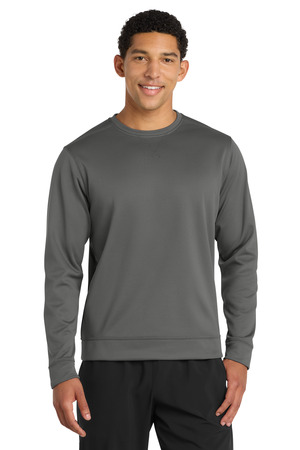 Port & Co PC590 Performance Fleece Crewneck Sweatshirt, Charcoal