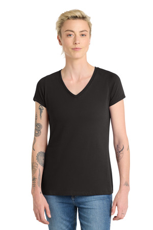 District DT6503 Women's Very Important Tee V-Neck, Black