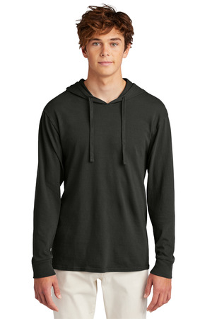 Port & Co PC099H Beach Wash Garment-Dyed Pullover Hooded Tee, Black