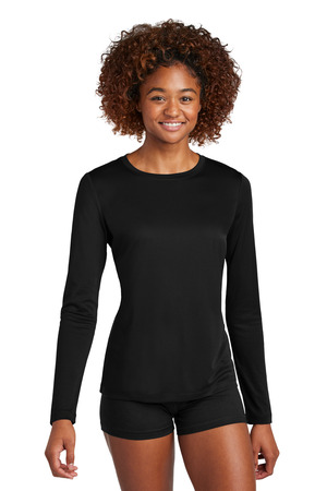 Sport-Tek LST420LS Women's Posi-UV Pro Long Sleeve, Black