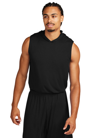 Sport-Tek ST352H Competitor Sleeveless Hoodie, Black