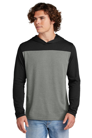 Sport-Tek ST6044 Halftime Long Sleeve Hoodie, Black/ Vintage Heather