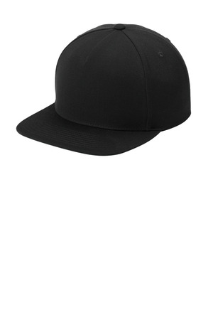 Sport-Tek STC55 YP Classics Premium 5-Panel Snapback Cap, Black