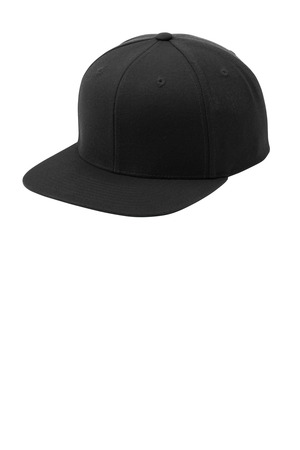 Sport-Tek STC19 YP Classics Flat Bill Snapback Cap, Black