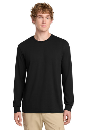 District DT109 Perfect Blend CVC Long Sleeve Tee, Black