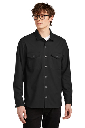 Mercer+Mettle MM2020 Long Sleeve Twill Overshirt, Deep Black