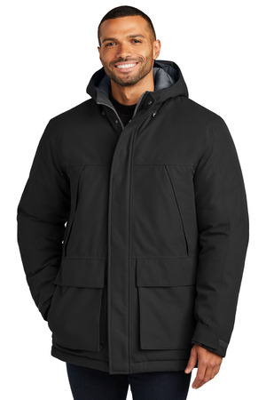 Port Authority J363 Latitude Waterproof Heavyweight Parka, Deep Black