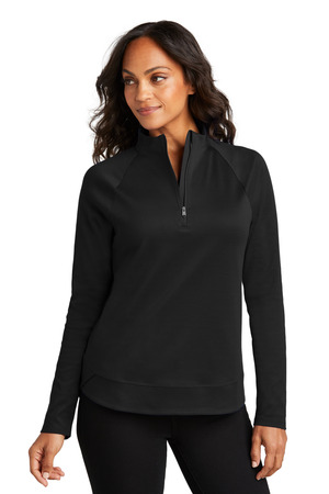 Port Authority LK870 Women's C-FREE Cypress 1/4-Zip, Deep Black