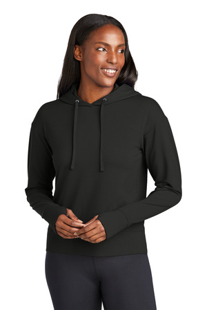 Sport-Tek LST562 Women's Sport-Wick Flex Fleece Pullover Hoodie, Black