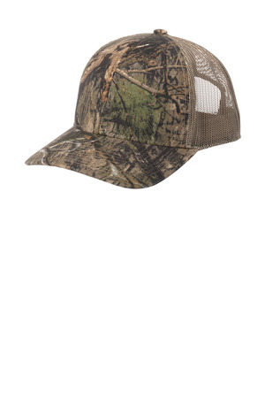 Russell Outdoors RU900 Camo Snapback Trucker Cap, Mossy Oak DNA/ Khaki