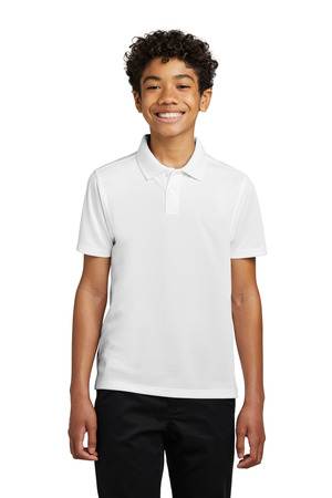 Port Authority Y110 Youth Dry Zone UV Micro-Mesh Polo, White