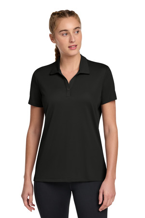 Sport-Tek LST740 Women's UV Micropique Polo, Black