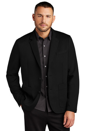 Mercer+Mettle MM3030 Relaxed Knit Blazer, Deep Black