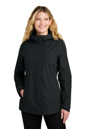 Port Authority L714 Women's C-FREE Rain Jacket, Deep Black
