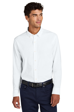 Mercer+Mettle MM2002 Long Sleeve Modern Oxford Shirt, White