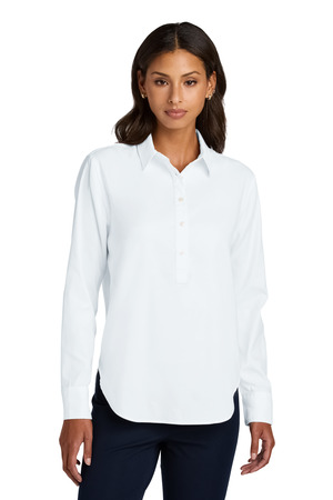 Mercer+Mettle MM2003 Women's Long Sleeve Modern Oxford Shirt, White
