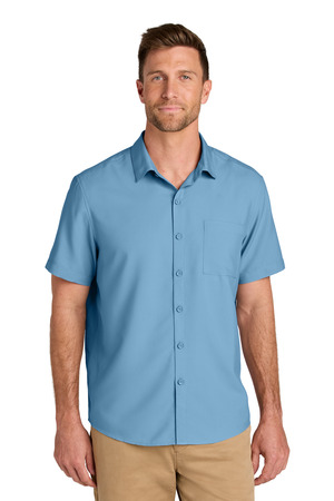 Port Authority W963 Short Sleeve UV Dockside Shirt, Carolina Blue
