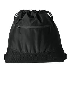 Port Authority BG619 Agility Mesh Pocket Cinch, Deep Black