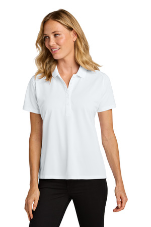 Port Authority LK240 Women's Wearever Performance Pique Polo, White