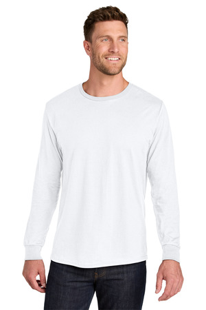 Jerzees IC46L Ultimate Unisex Ring Spun Long Sleeve T-Shirt, White