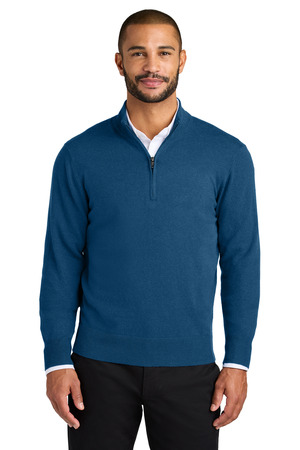 Port Authority SW2900 Easy Care 1/4-Zip Sweater, Aegean Blue Heather