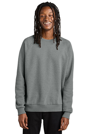 AllMade AL5004 Unisex Organic CVC Fleece Crewneck Sweatshirt, Aluminum Grey Heather