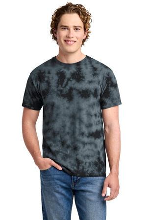 Port & Co PC145 Crystal Tie-Dye Tee, Black