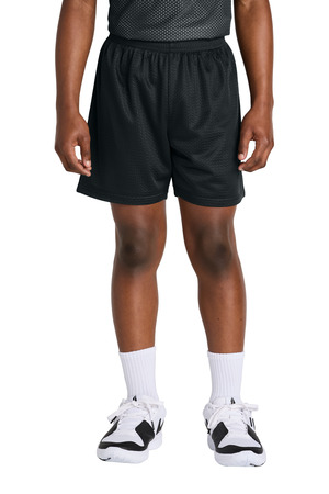 Sport-Tek YST5100 Youth PosiCharge Mesh 5 Short, Black