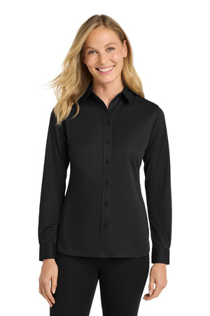 Port Authority L570 Women's Dimension Knit Dress Shirt, Black