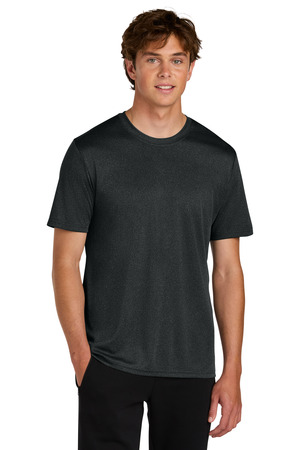 Port & Co PC390 Heather Performance Tee, Black Heather
