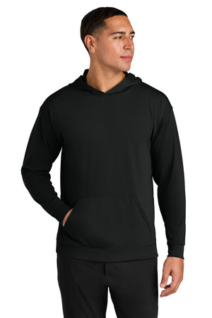 A4 A4N3528 Softek Long Sleeve Hooded Tee, Black