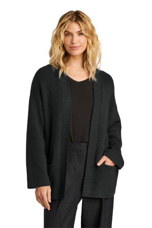 Mercer+Mettle MM3021 Women's Open Cardi, Deep Black