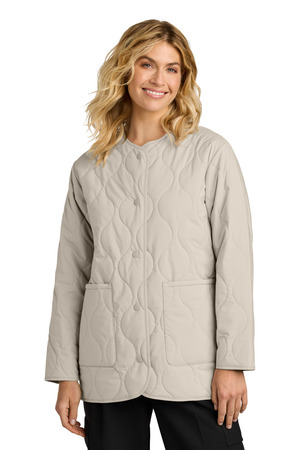 Mercer+Mettle MM7203 Women's Quilted Liner Jacket, Almond
