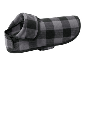 Port Authority PE100 Pet Fleece Jacket, Grey/ Black Buffalo Check