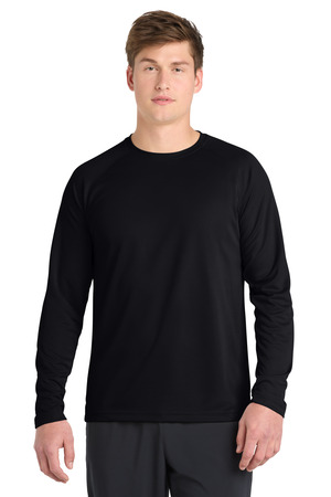 Sport-Tek T473LS Dry Zone Long Sleeve Raglan T-Shirt, Black