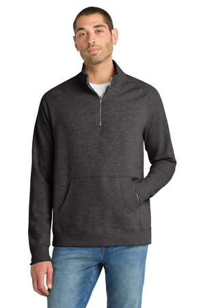 District DM392 Lightweight Fleece 1/4-Zip, Heathered Black