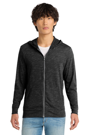 District DT565 Medal Full-Zip Hoodie, Black