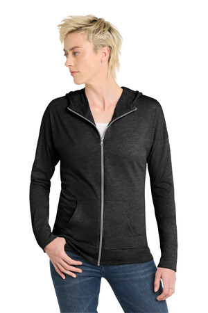 District DT665 Women's Medal Full-Zip Hoodie, Black