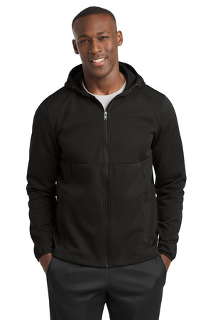 Sport-Tek ST980 Hooded Soft Shell Jacket, Deep Black