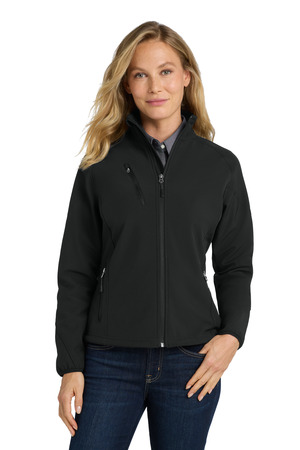 Port Authority L705 Women's Textured Soft Shell Jacket, Black